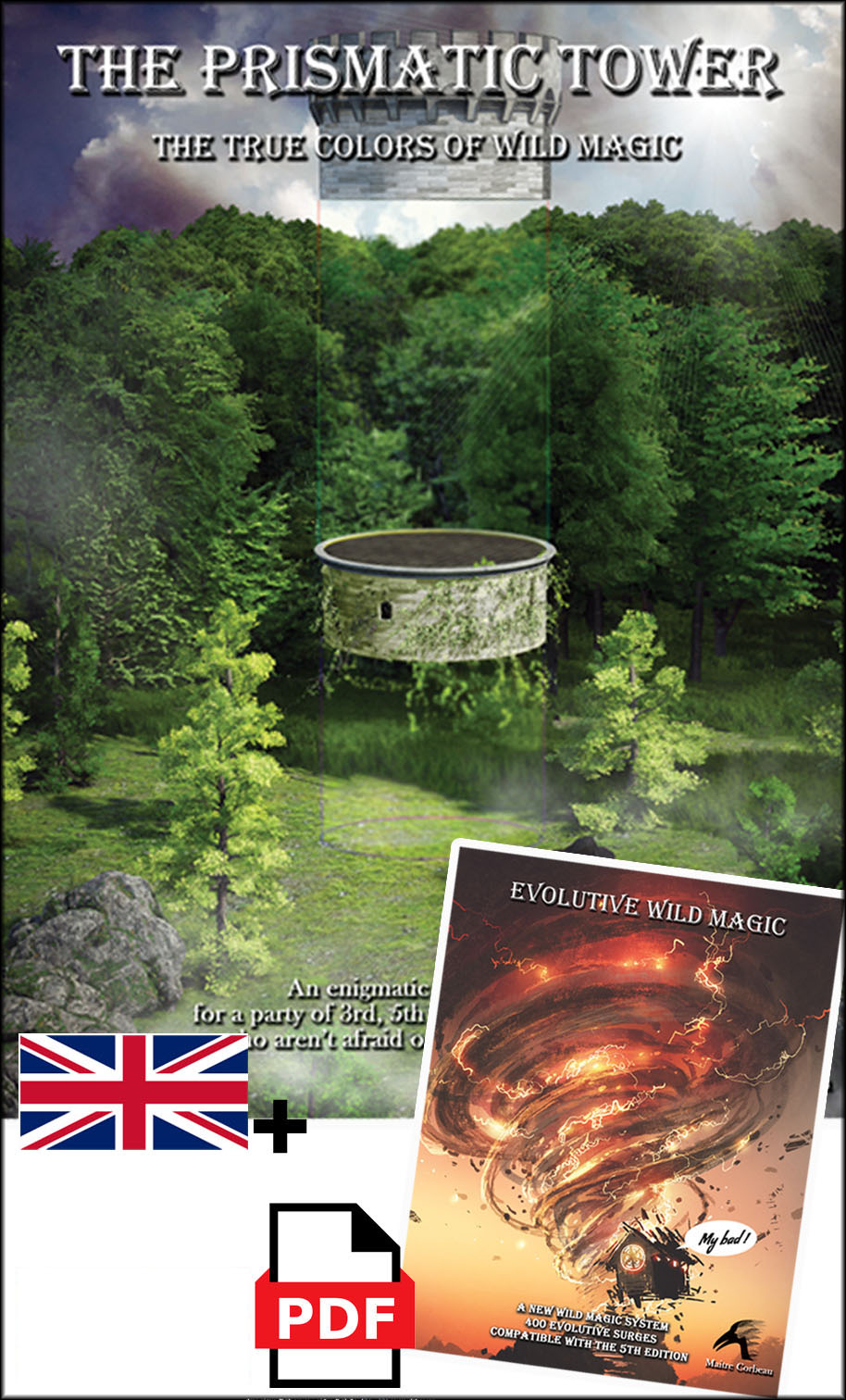 EN - The Prismatic Tower PDF Package : Adventure, Wild Magic Module + bonus content