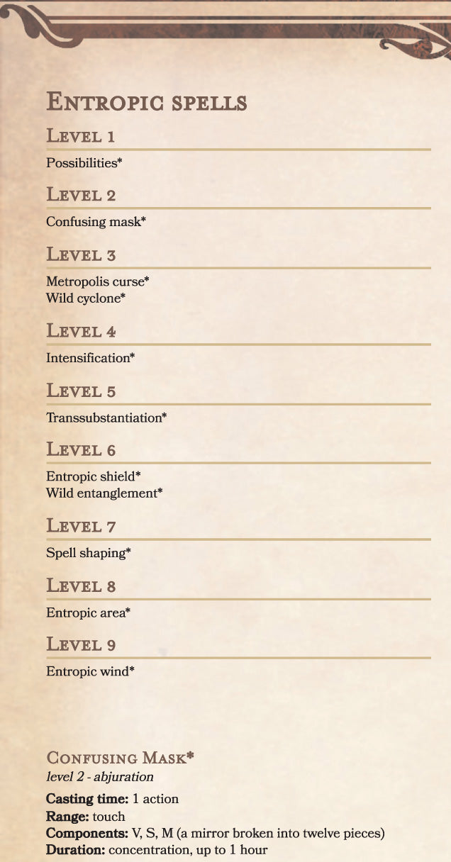 EN - Wild Magic printed module + Entropist Subclass and bonus PDF files for PLAYERS