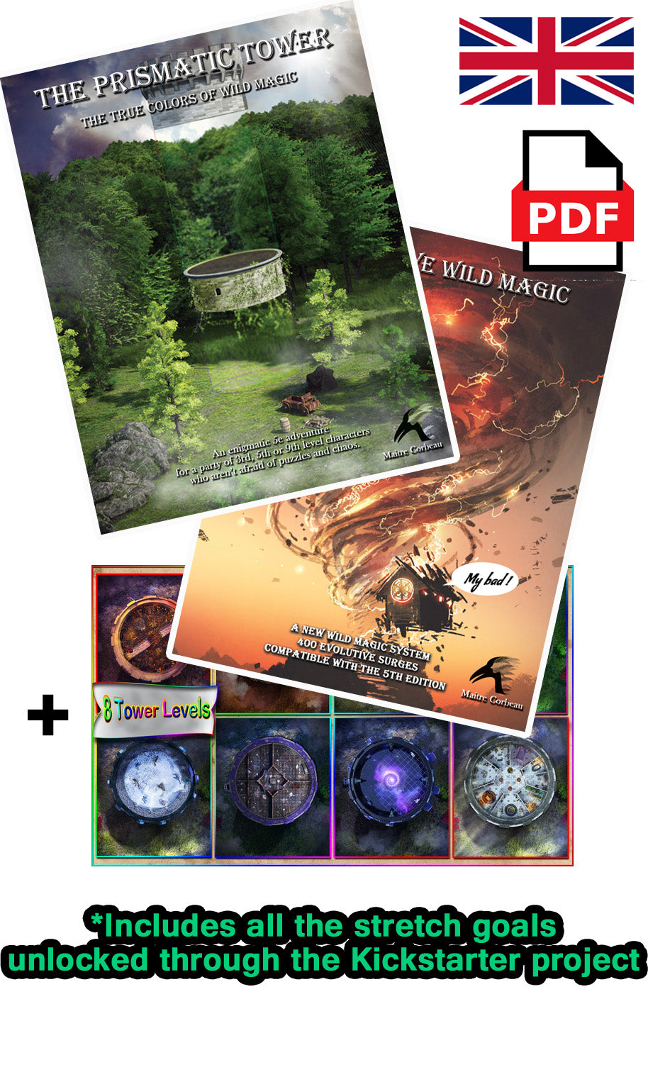 Includes everything from the kickstarter project normal pledge.
